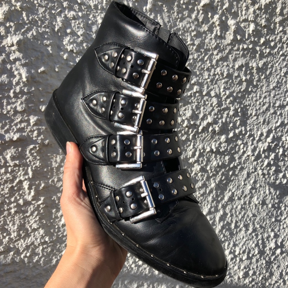 Black Biker Boots